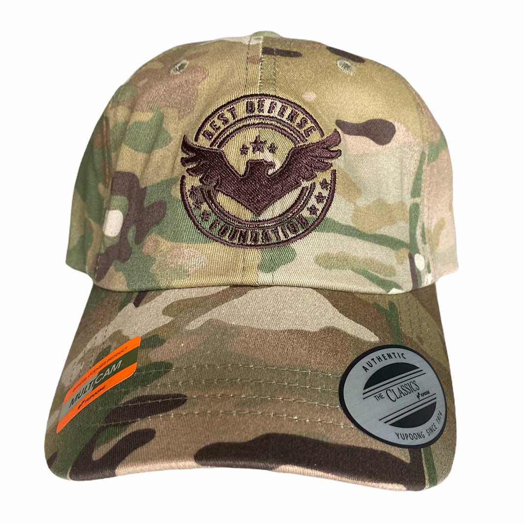 BDF DAD HAT - Multicam w/ Brown Logo